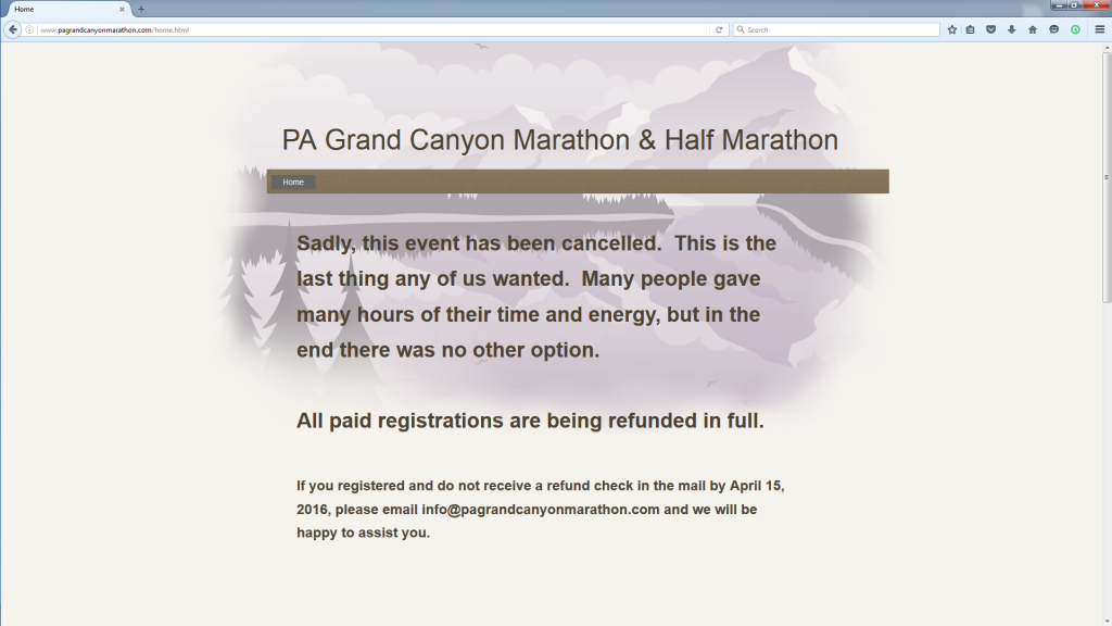 PA Grand Canyon CANCELLED